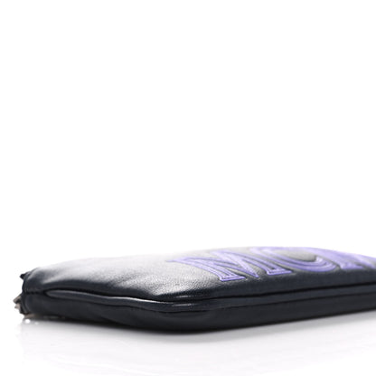 MCM Nappa Logo Embossed Mini Zip Pouch Black 9 of 12