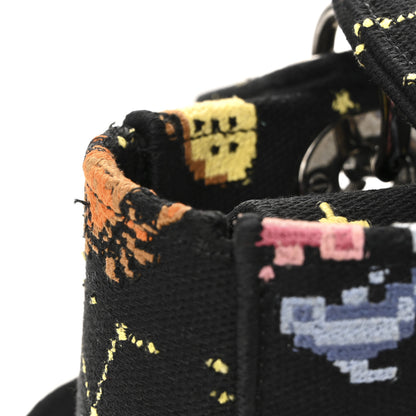 Christian Dior Canvas Pixel Zodiac Embroidered Medium Lady D-Lite Nero Multicolor 13 of 14