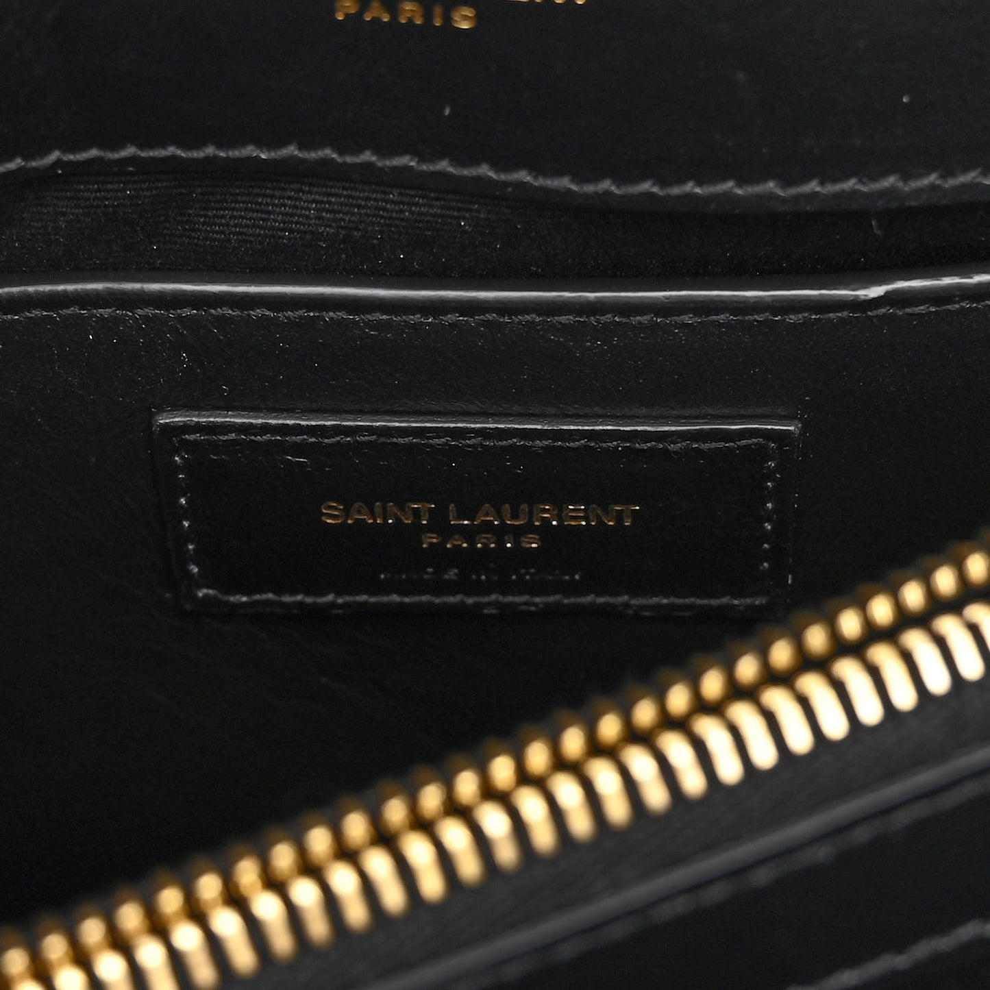 Calfskin Y Quilted Monogram Small Loulou Chain Satchel Black