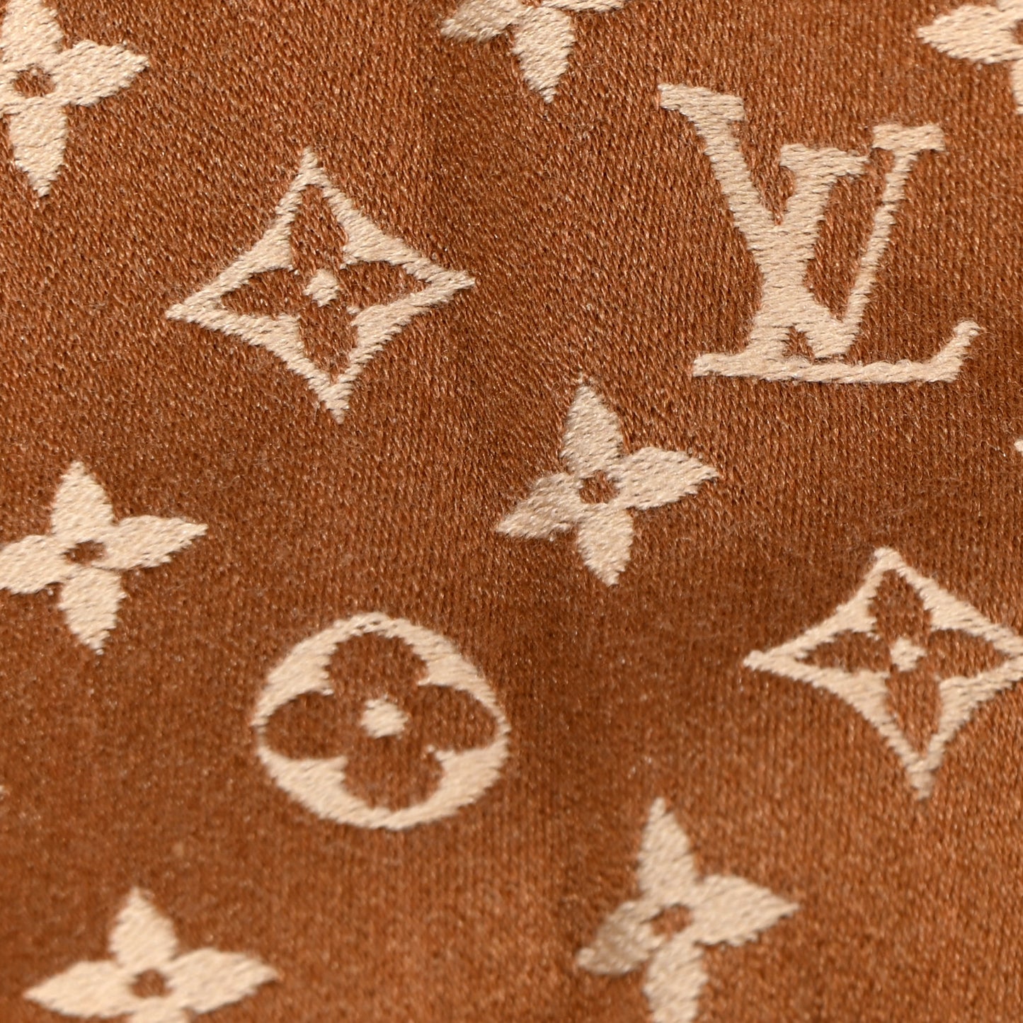 Wool Silk Cashmere Monogram Embrace Poncho Brown