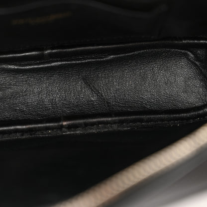 Saint Laurent Grain De Poudre Matelasse Monogram Mini Lou Camera Bag Black 11 of 17