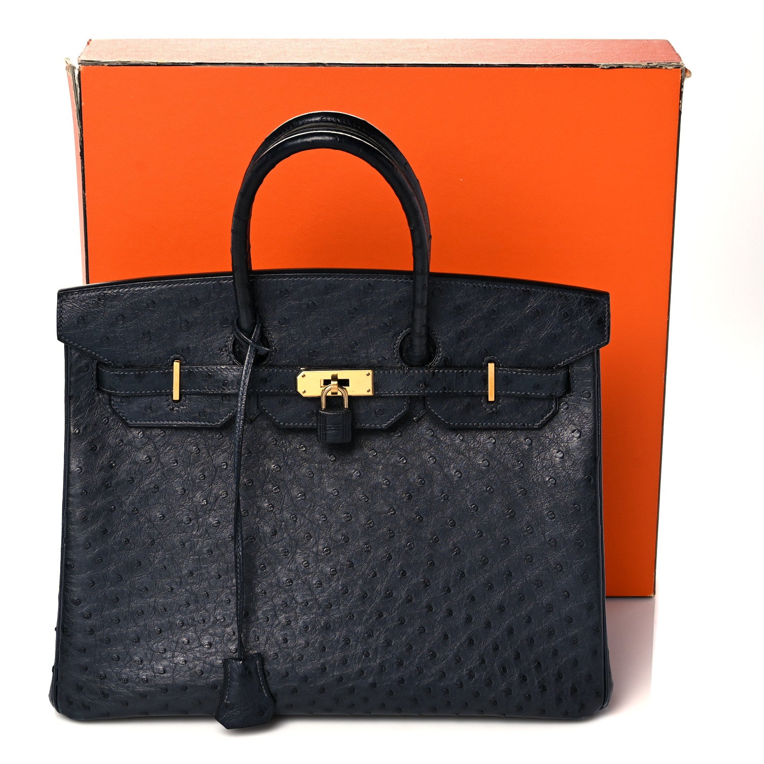 Hermes Ostrich Birkin 35 Bleu Indigo 32 of 44