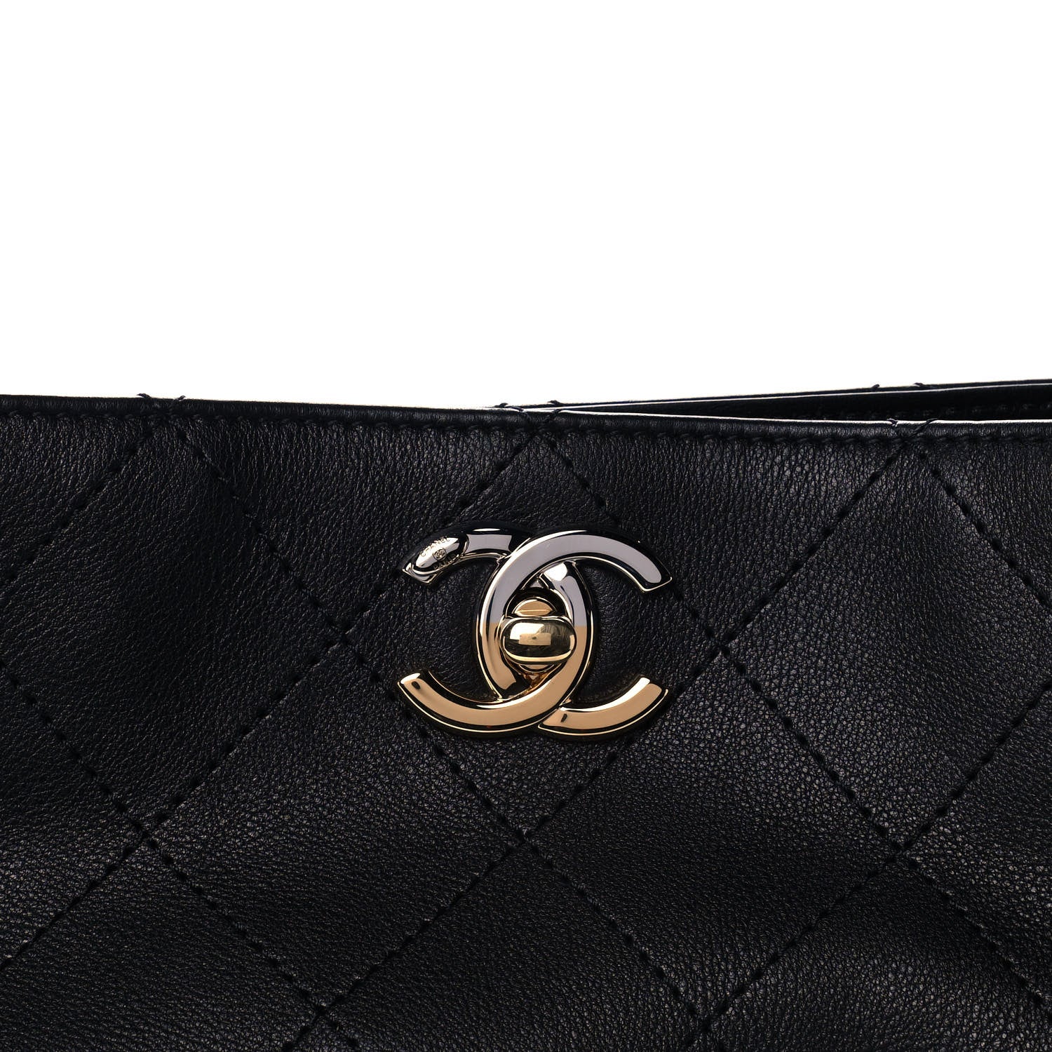 Chanel Calfskin Stitched Precious Union Hobo Bag Black 8 of 10