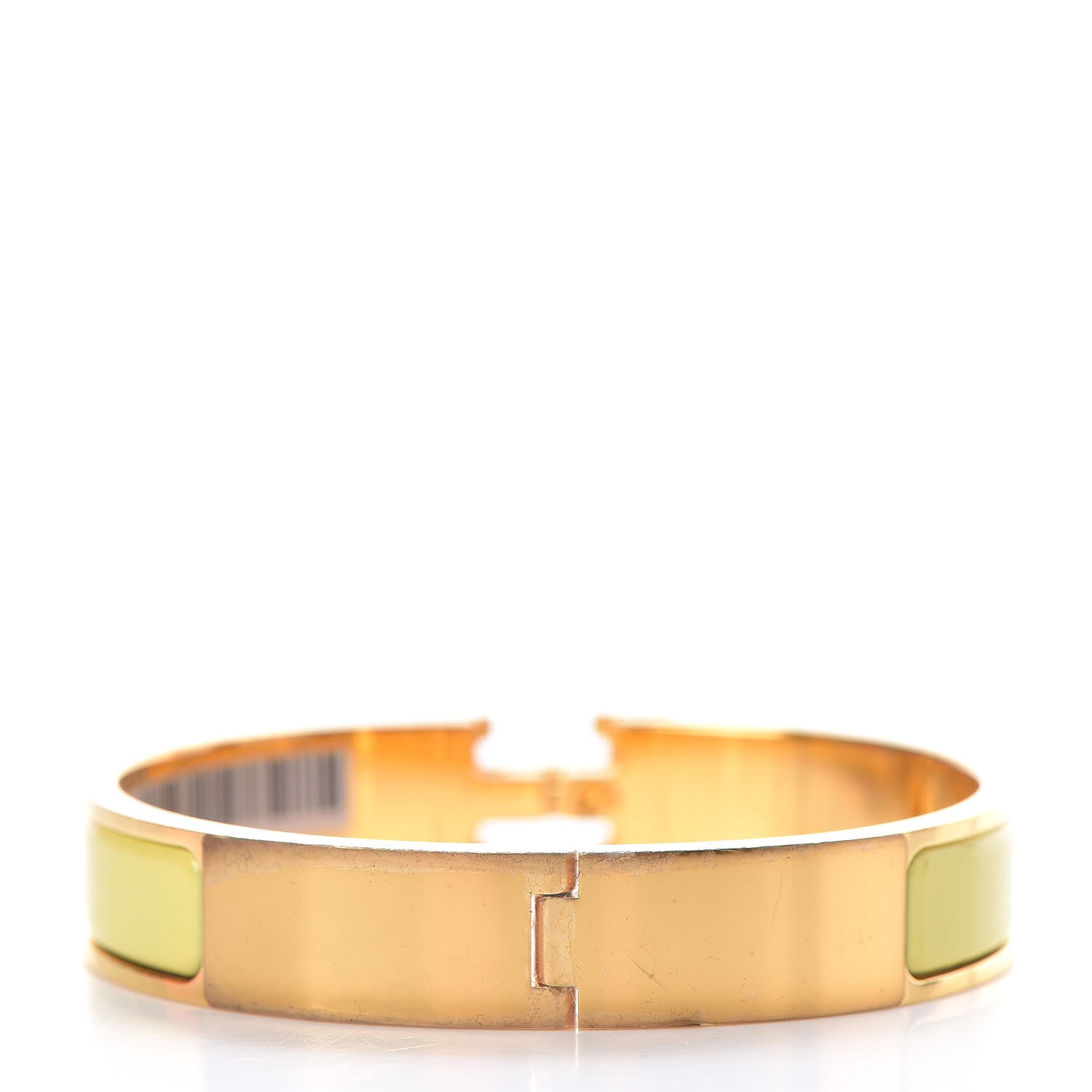 Hermes Enamel Narrow Clic Clac H Bracelet GM Jaune Citron 3 of 6