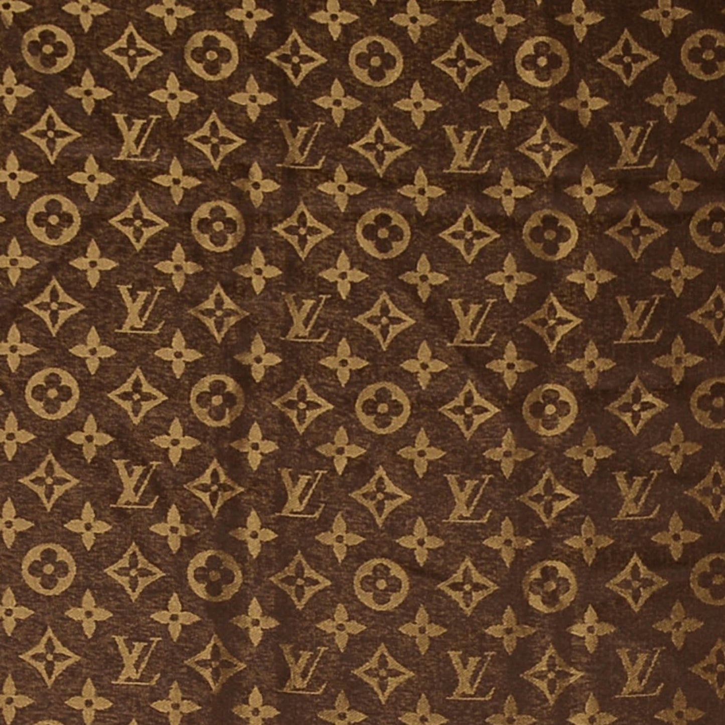 Silk Lurex Wool Monogram Shine Shawl Marron