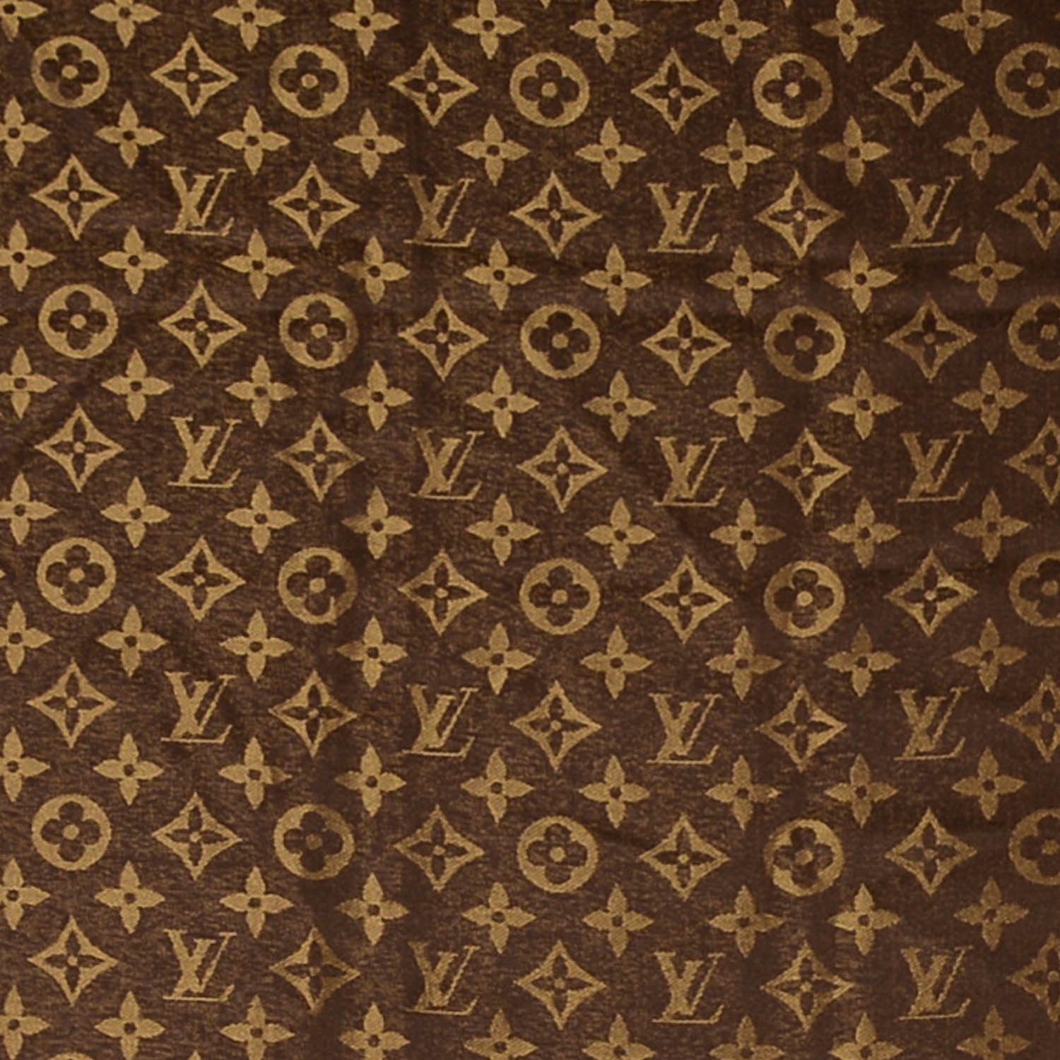 Louis Vuitton Silk Lurex Wool Monogram Shine Shawl Marron 1 of 5