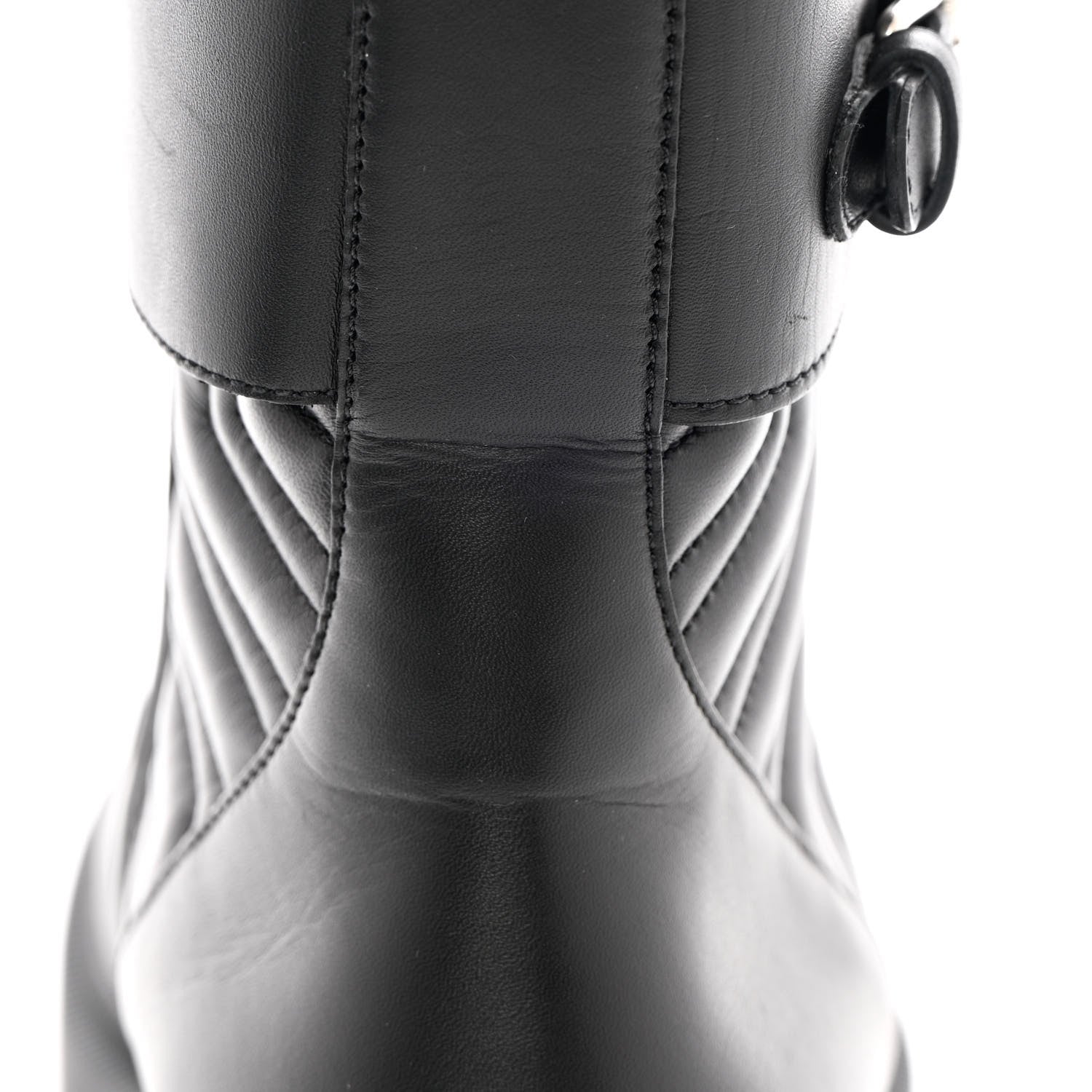 Gucci Nappa Frances GG Matelasse Platform Combat Boots 41 Black 10 of 13