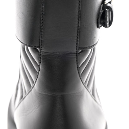 Gucci Nappa Frances GG Matelasse Platform Combat Boots 41 Black 10 of 13