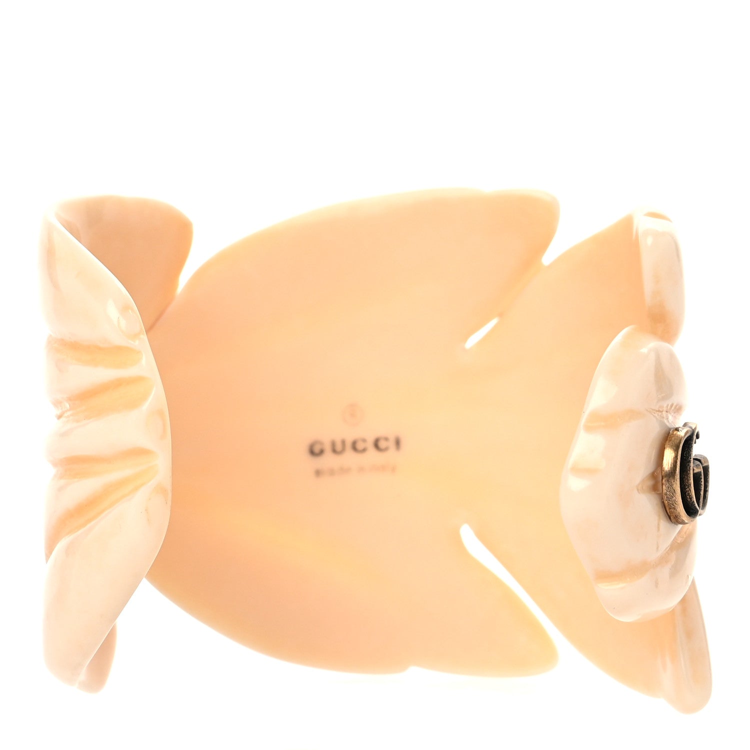 Gucci Resin Leaf GG Cuff Bracelet M Ivory 4 of 6