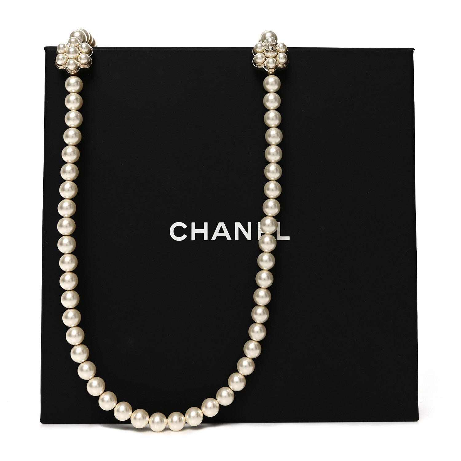 Chanel Pearl CC Camellia Long Necklace Gold 5 of 5