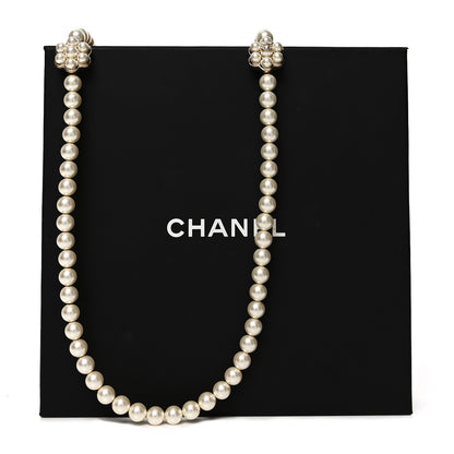 Chanel Pearl CC Camellia Long Necklace Gold 5 of 5