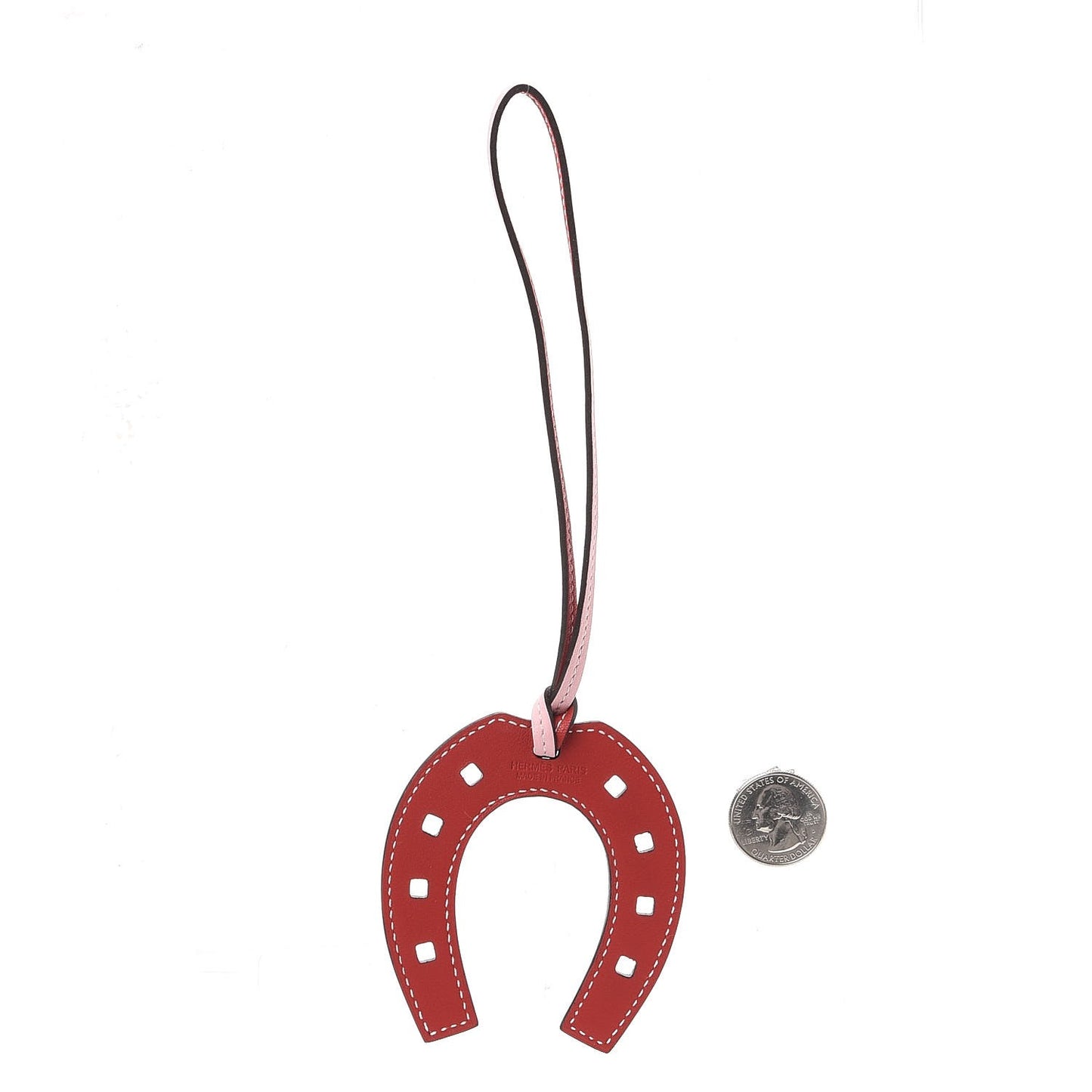 Swift Paddock Horseshoe Bag Charm Rose Sakura Vermillion