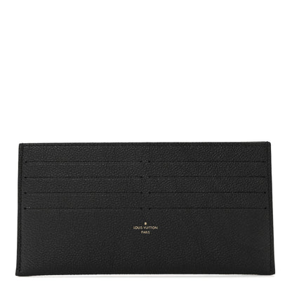 Louis Vuitton Calfskin Felicie Chain Wallet Card Holder Insert Black 1 of 6