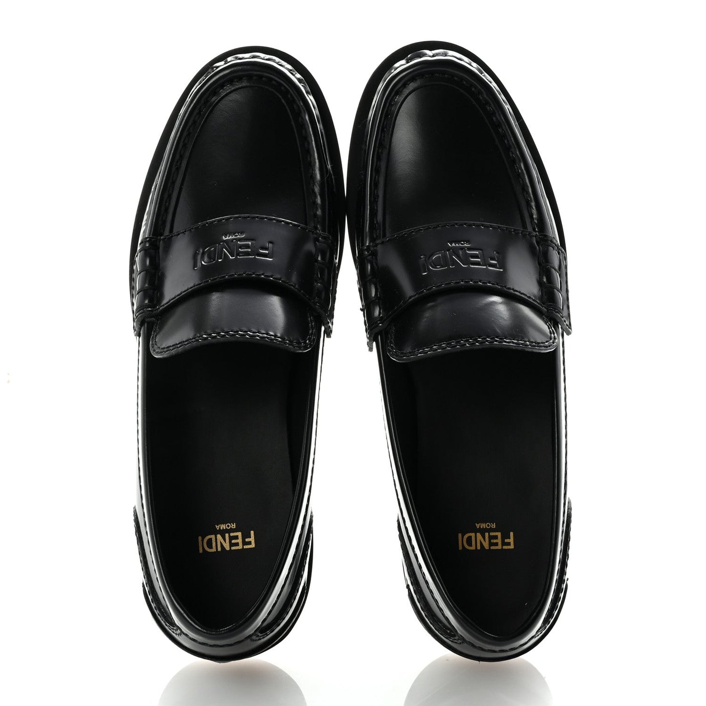 Vitello Logo Loafers 35 Black