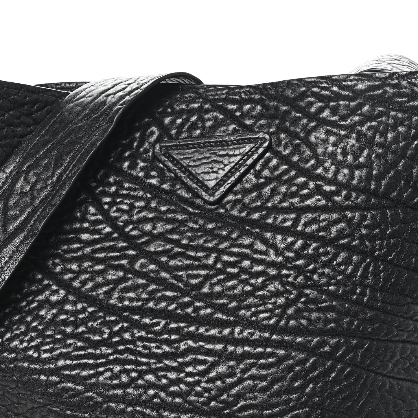 Full Grain Calfskin Shoulder Bag Black