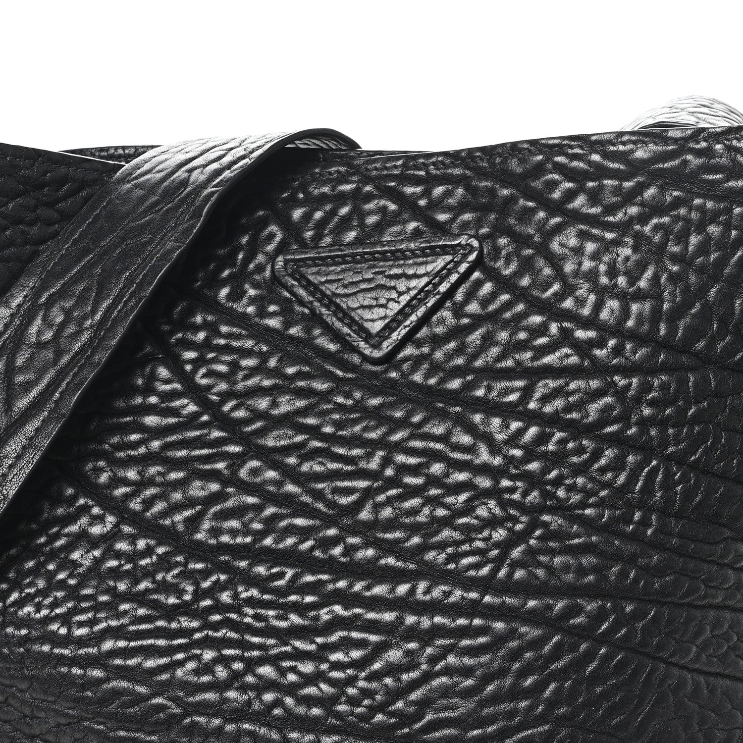 Prada Full Grain Calfskin Shoulder Bag Black 7 of 9