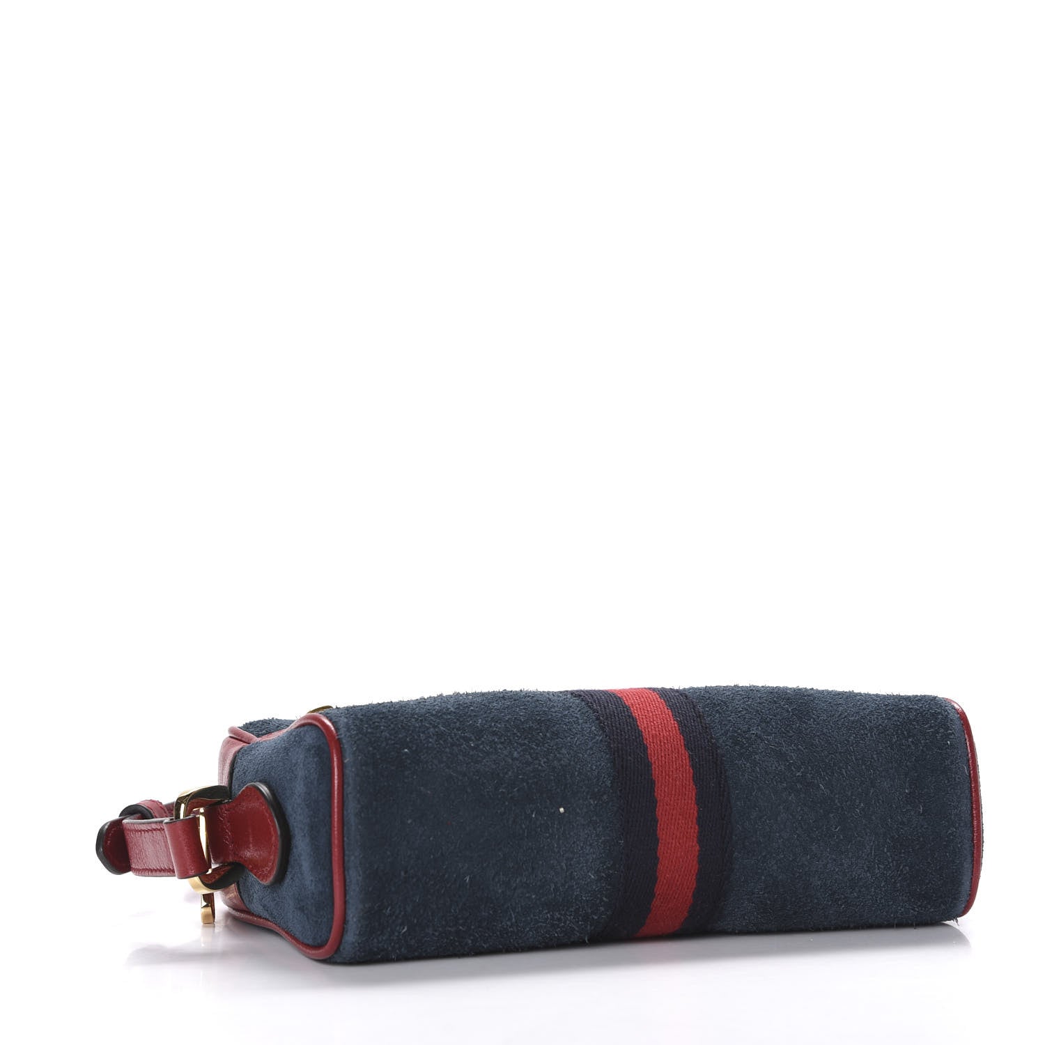 Gucci Suede Calfskin Web Mini Ophidia Shoulder Bag New Blue Romantic Cherry 3 of 9