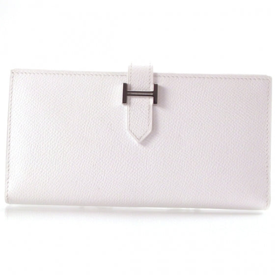 Hermes Epsom Leather Bearn Bi-Fold Wallet White 1 of 11