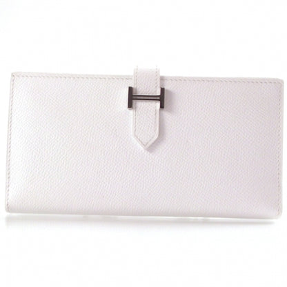 Hermes Epsom Leather Bearn Bi-Fold Wallet White 1 of 11