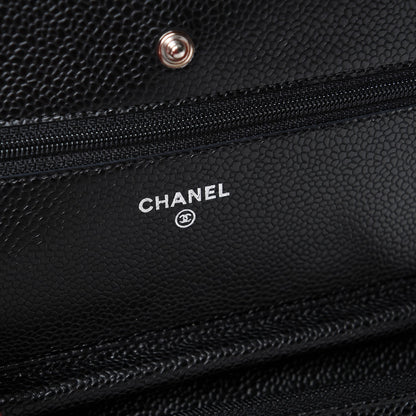 Chanel Caviar Quilted Wallet On Chain WOC Black 6 of 9
