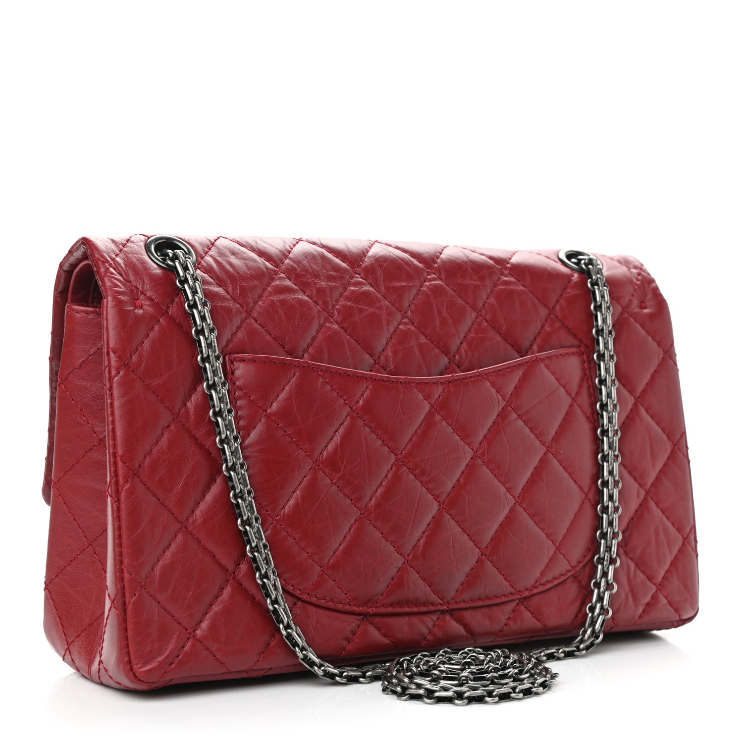 Chanel Aged Calfskin Quilted 2.55 Reissue 226 Flap Red 3 of 13