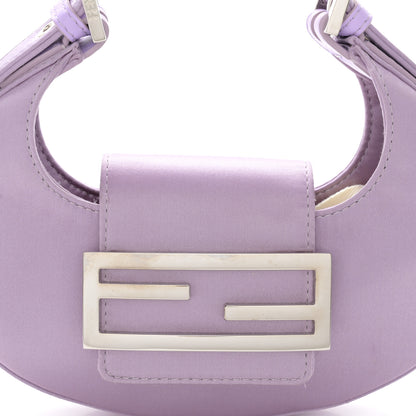Fendi Silk Satin Mini Cookie Hobo Bag Lilla 8 of 11