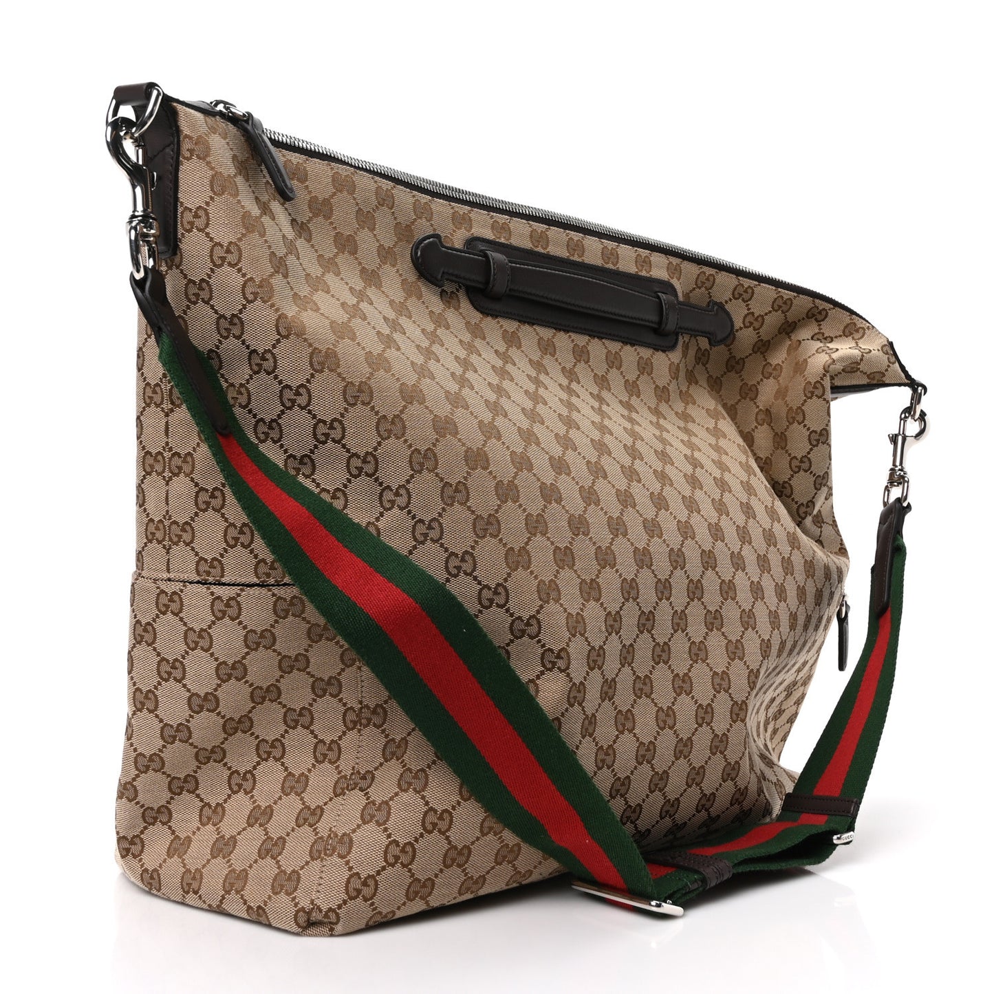 Monogram Calfskin Web Medium Duffle Beige Ebony New Acero