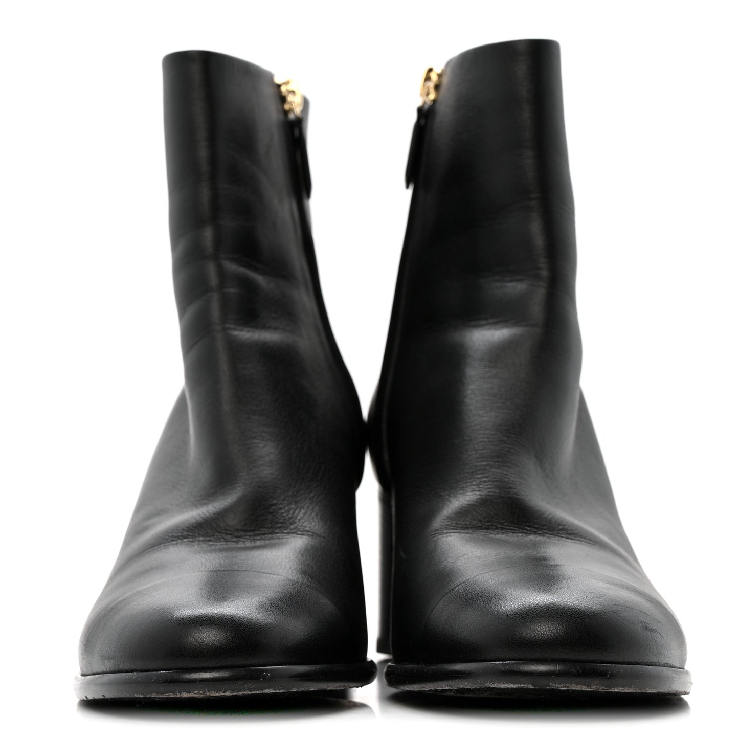 Calfskin CC Ankle Boots 40 Black