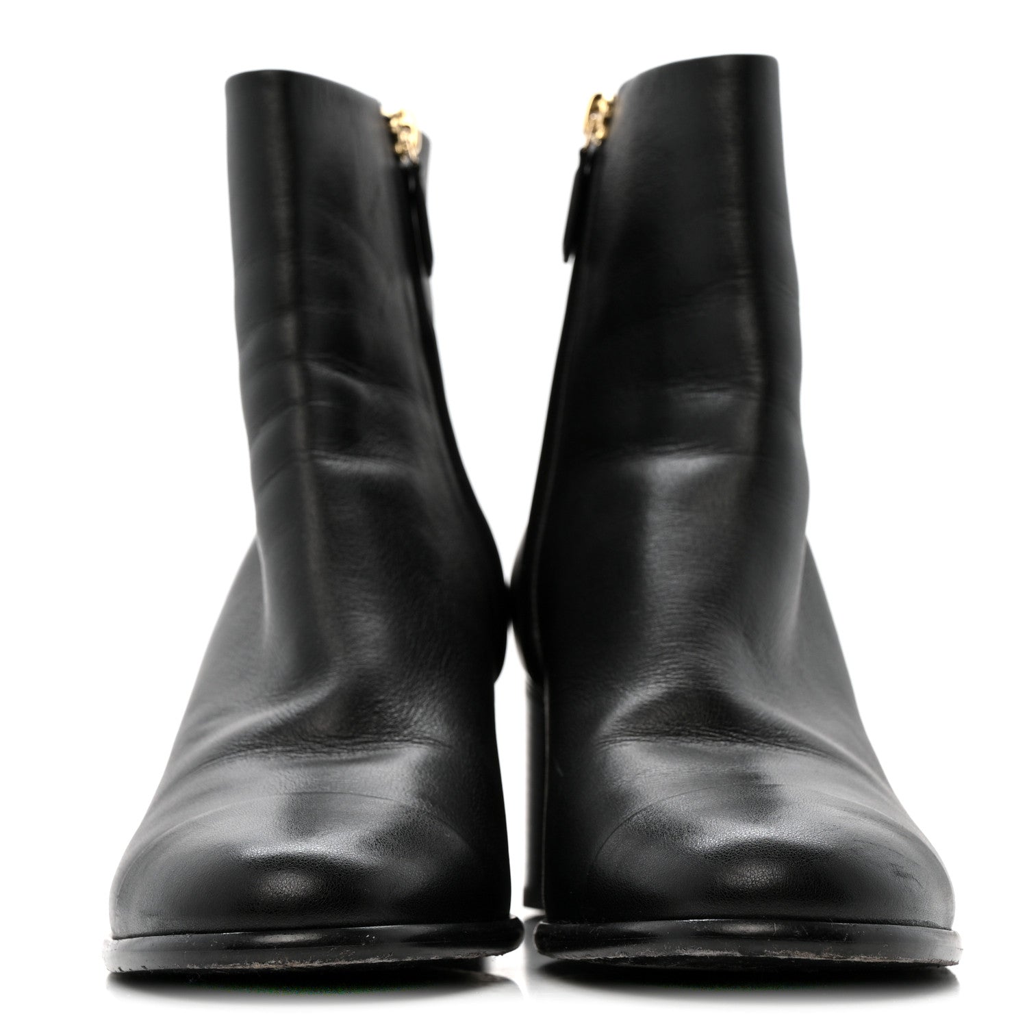Chanel Calfskin CC Ankle Boots 40 Black 3 of 11