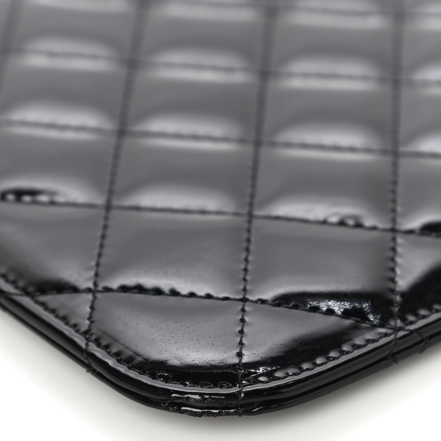 Chanel Patent Quilted iPad Case Black 10 of 12