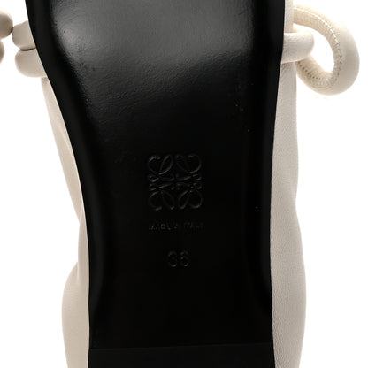 Loewe Lambskin Flamenco Knot Ballerina Flats 36 Soft White 7 of 9
