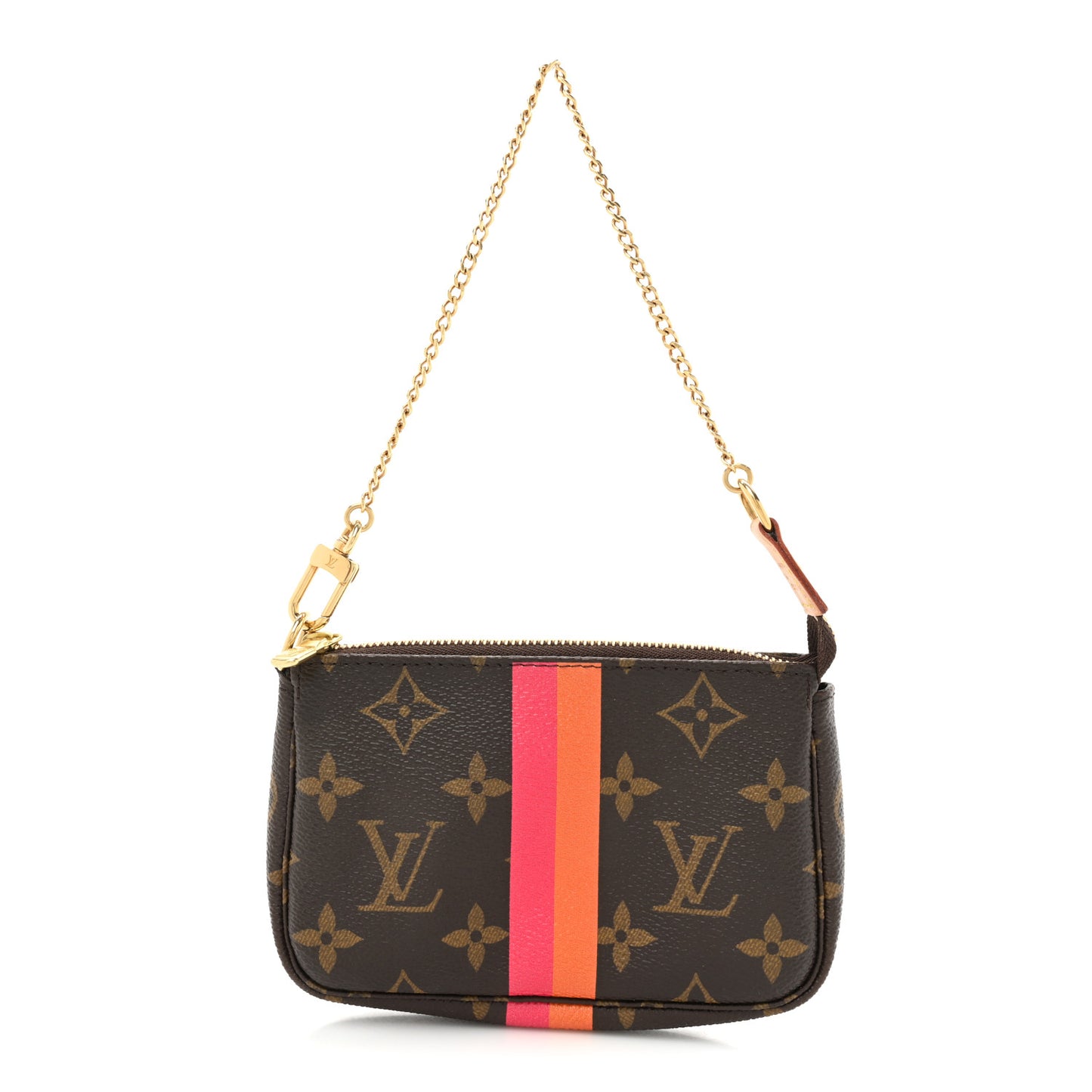 Monogram My LV Heritage Mini Pochette Accessories Fuchsia Orange