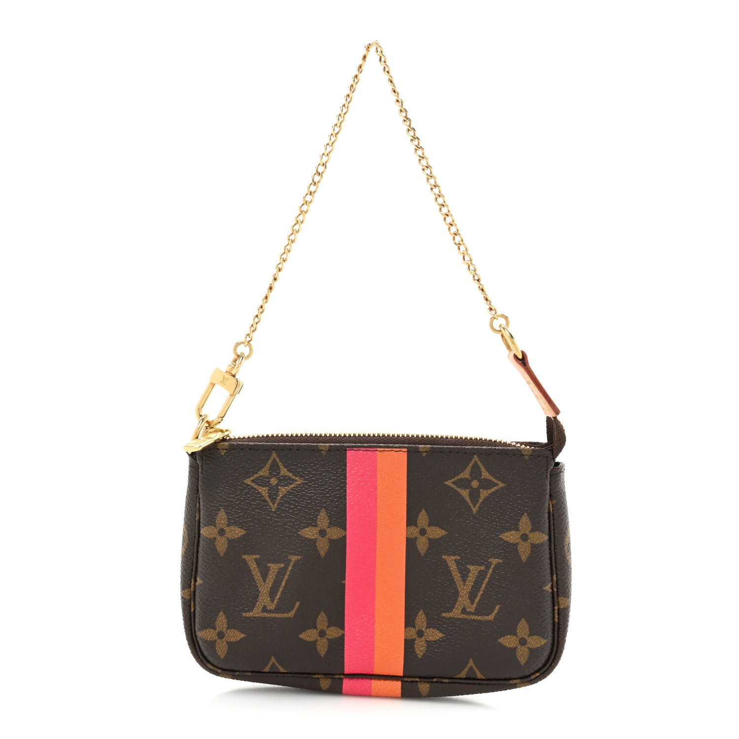Louis Vuitton Monogram My LV Heritage Mini Pochette Accessories Fuchsia Orange 1 of 9