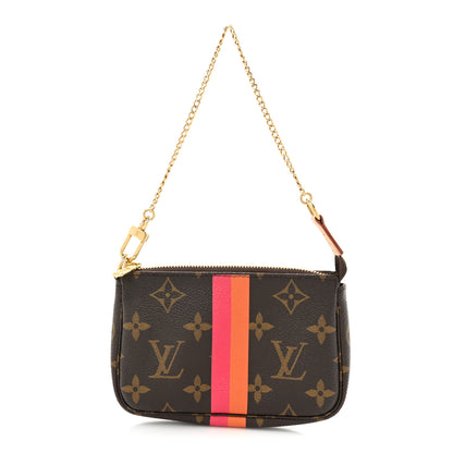 Louis Vuitton Monogram My LV Heritage Mini Pochette Accessories Fuchsia Orange 1 of 9