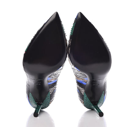 Saint Laurent Ayers Panther Patch Anja 105 Secret Garden Pump 37.5 Multicolor 5 of 8