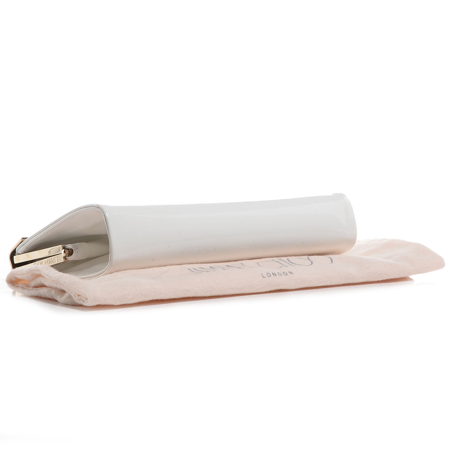 Jimmy Choo Patent Cayla Clutch White 4 of 9