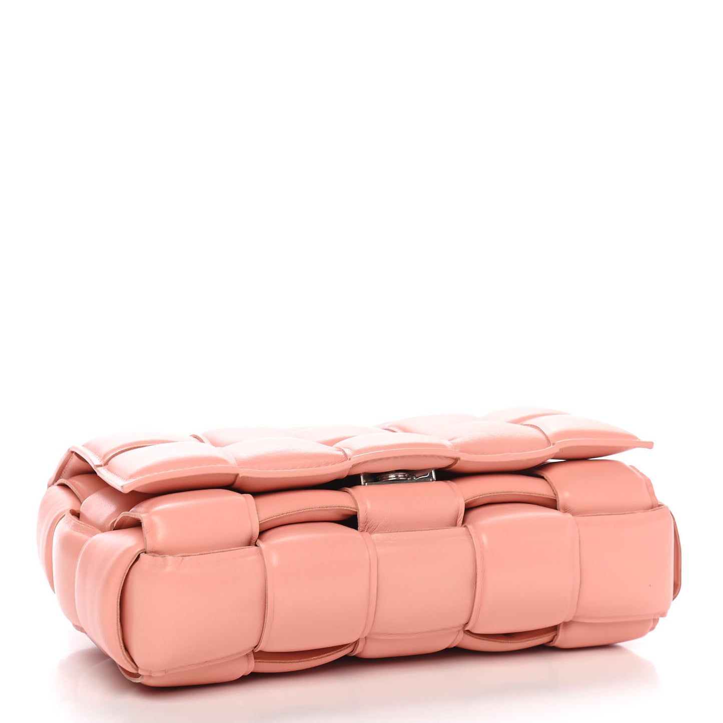 Nappa Maxi Intreccio Padded Cassette Crossbody Bag Peachy