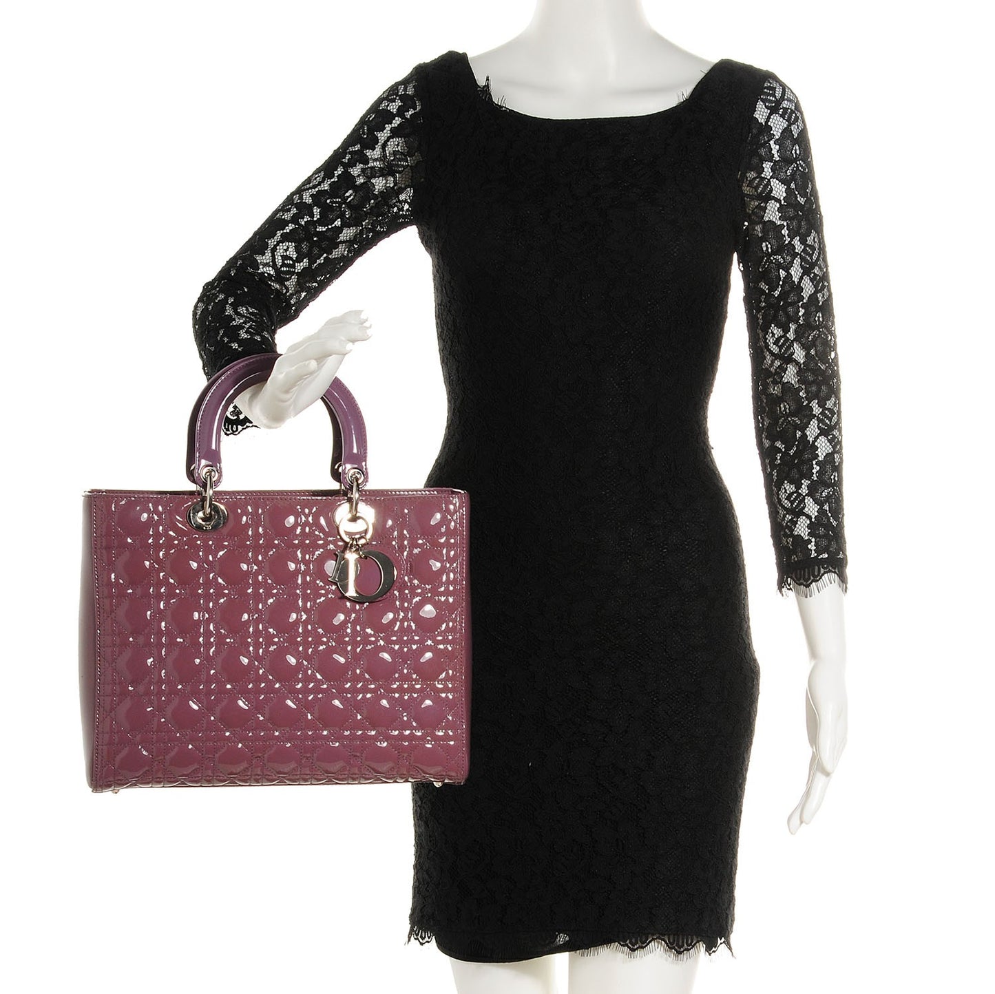 Patent Cannage Large Lady Dior