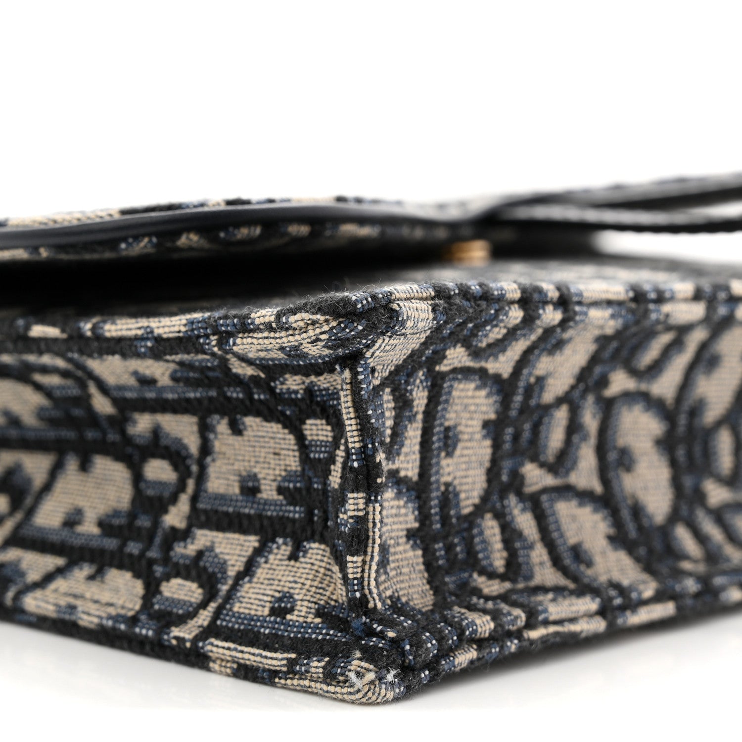 Christian Dior Oblique Saddle Chain Pouch Blue 9 of 10