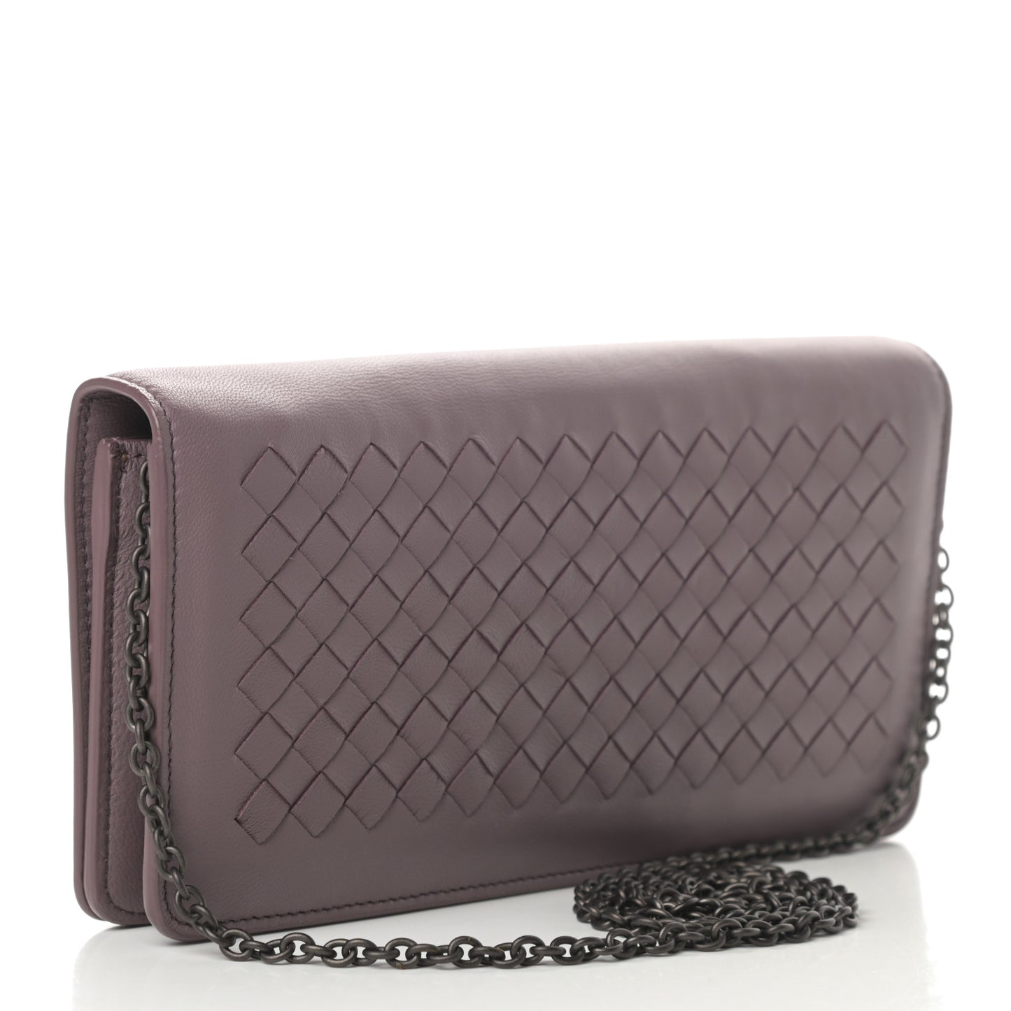 Nappa Intrecciato Continental Wallet on Chain Violet