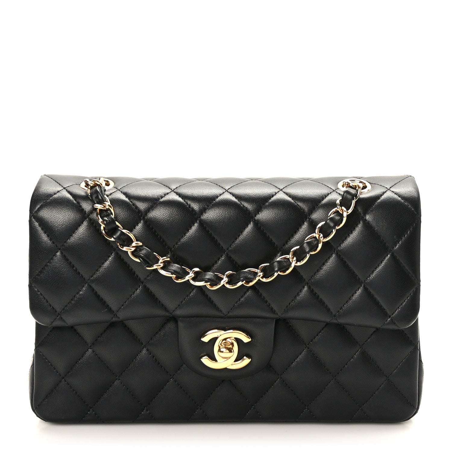 Chanel Lambskin Quilted Small Double Flap Black 1 of 11