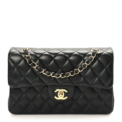 Chanel Lambskin Quilted Small Double Flap Black 1 of 11