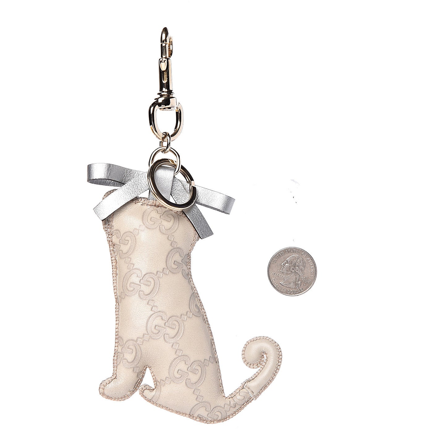 Guccissima Oliver Pug Key Charm Off White