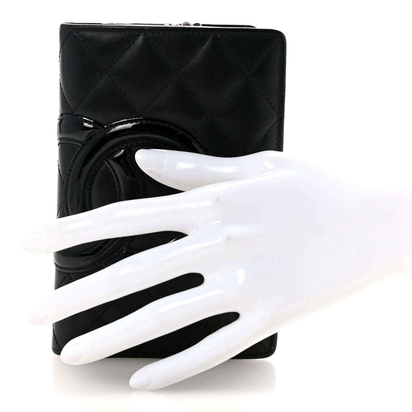 Calfskin Cambon Zipped Pocket Wallet Black