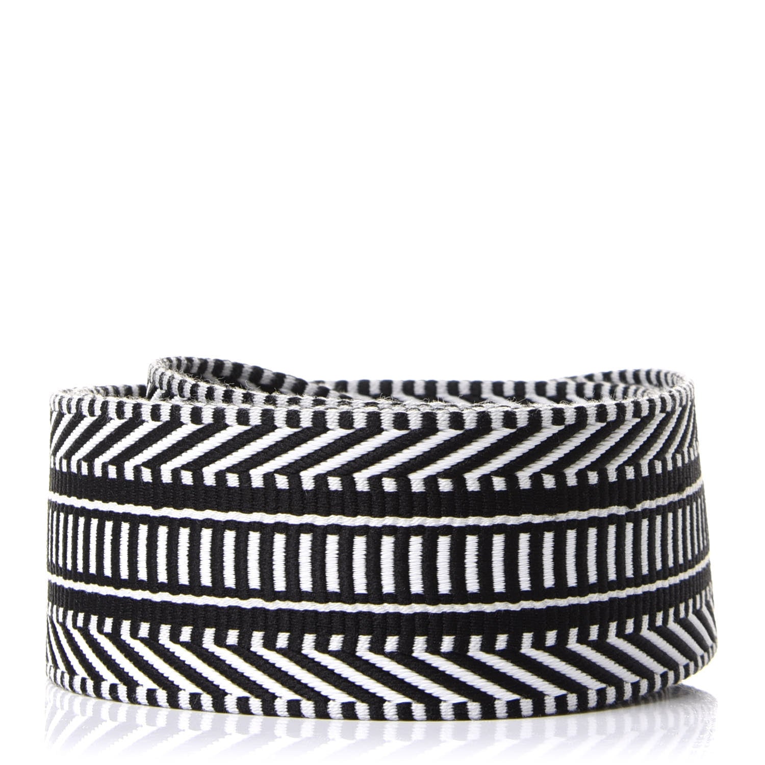 Hermes Toile Swift 50mm Sangle Cavale Shoulder Strap Black Ecru 2 of 5