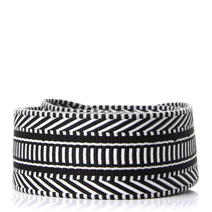 Hermes Toile Swift 50mm Sangle Cavale Shoulder Strap Black Ecru 2 of 5