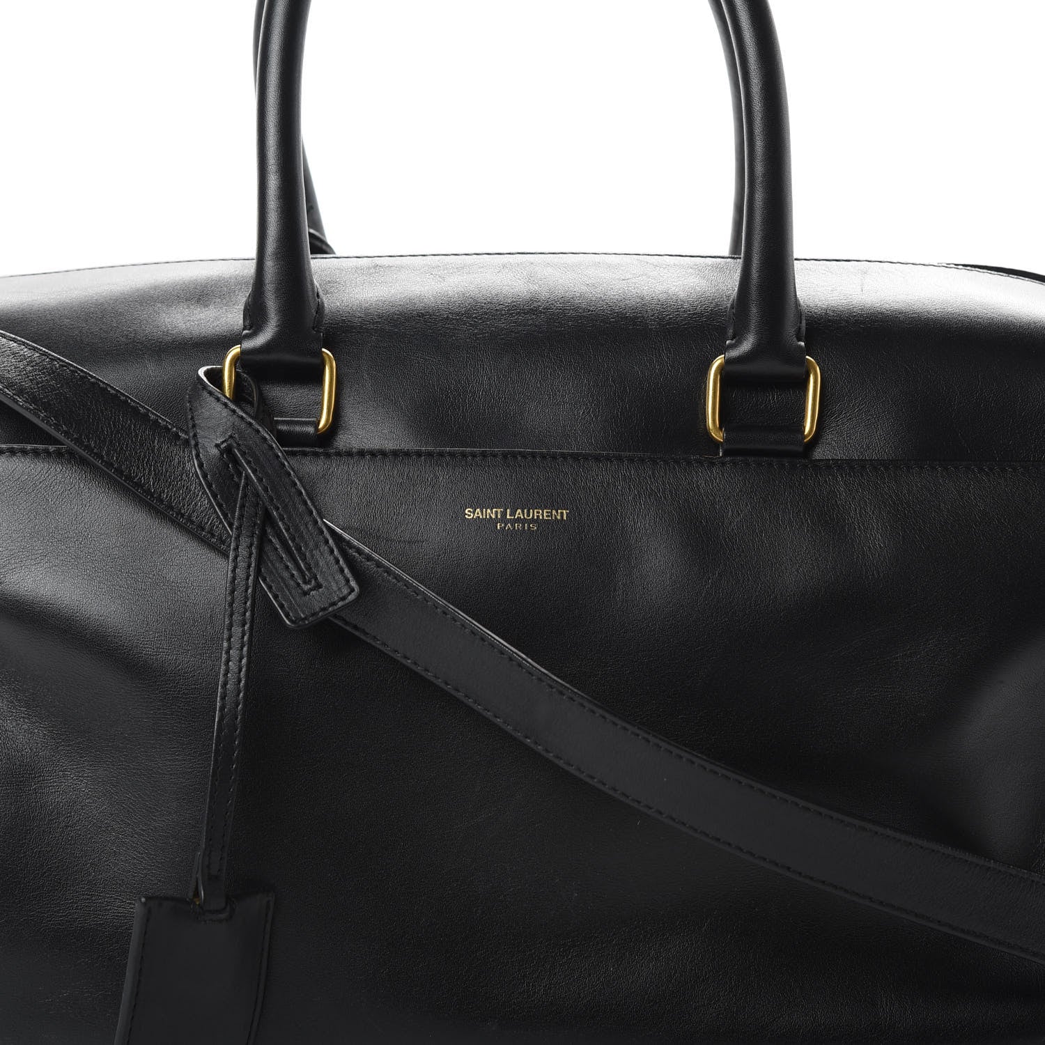 Saint Laurent Calfskin Classic Duffle 6 Black 9 of 19