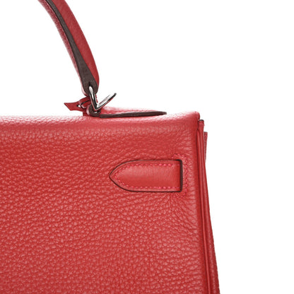 Hermes Taurillon Clemence Kelly Retourne 32 Rouge Casaque 24 of 32