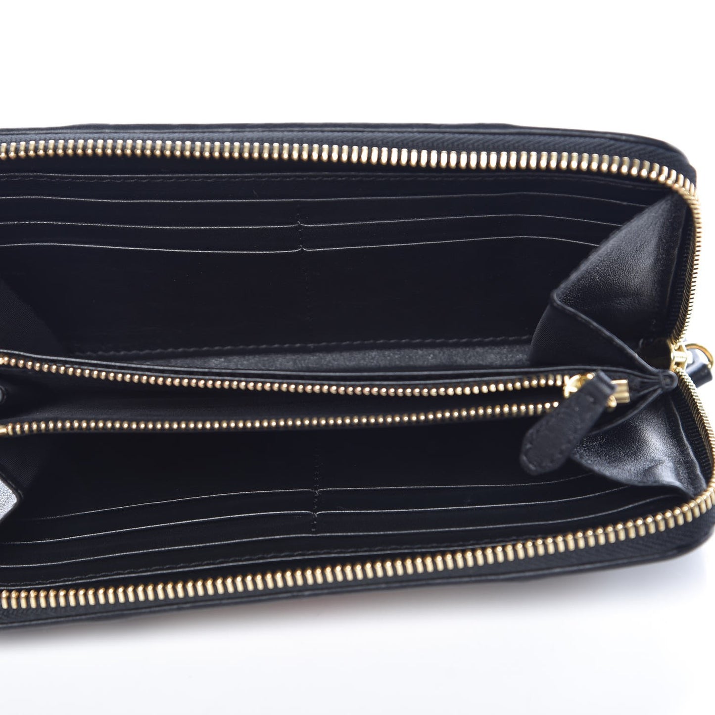 House Check Large Sartorial Ziggy Zip Around Wallet Black
