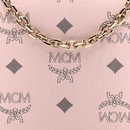 MCM Visetos Original Mini Chain Wallet Light Pink 8 of 11